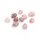 Nuggets aus Erdbeerquarz mit zentrierter Bohrung 7 bis 12mm 10 Stück