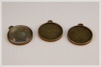 3 Rahmen in antik Bronze für 20 mm Cabochons