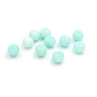 Perlen aus Jade opak in hellblau gefärbt 8mm 10...