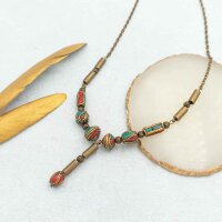 Längliche Perlen in antik bronzefarben 12mm lang 10...