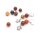 Perlen aus Achat in Rot- und Brauntönen 10 mm 10 Stück