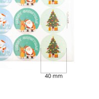 Sticker Weihnachten mit sieben süßen Motiven 1 Bogen mit 21 Aufklebern