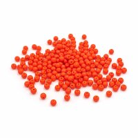 kleine Glasperlen opak in rot-orange 4mm 200 Stück