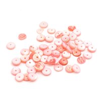 Heishi Perlen aus Perlmutt in rosa 6mm 5 Gramm ca.60...