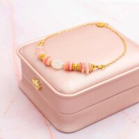 Heishi Perlen aus Perlmutt in rosa 6mm 5 Gramm ca.60 Stück