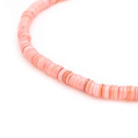 Heishi Perlen aus Perlmutt in rosa 6mm 5 Gramm ca.60 Stück