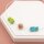 Perlen aus synthetischem Türkis als Fisch im Farbmix 10 Stück