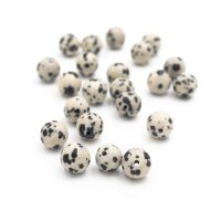 Dalmatiner Jaspis Perlen 8mm 1 Strang mit 22 Perlen