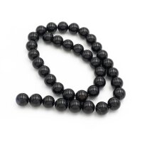 glänzende Onyx Perlen in schwarz 10mm 1 Strang ca....