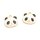 Anhänger als Panda in goldfarben mit Emaille 2 Stück