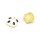 Anhänger als Panda in goldfarben mit Emaille 2 Stück