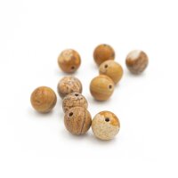 Perlen aus Jaspis in verschiedenen Brauntönen 8 mm 10 Stück
