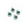 Geburtsstein  Anhänger aus Edelstahl mit Strassstein in grün 4 Stück