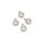 Geburtsstein Anhänger aus Edelstahl mit klarem Strassstein 4 Stück