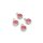 Geburtsstein Anhänger aus Edelstahl mit Strassstein in rosa 4 Stück