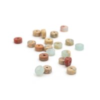 Heishi Perlen aus Jaspis in Naturtönen 4 mm 20 Stück