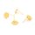 Ohrstecker als Blume aus Edelstahl in goldfarben 4 Stück