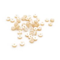 Heishi Perlen aus Muscheln in beige und weiß 4x2mm 1 Strang