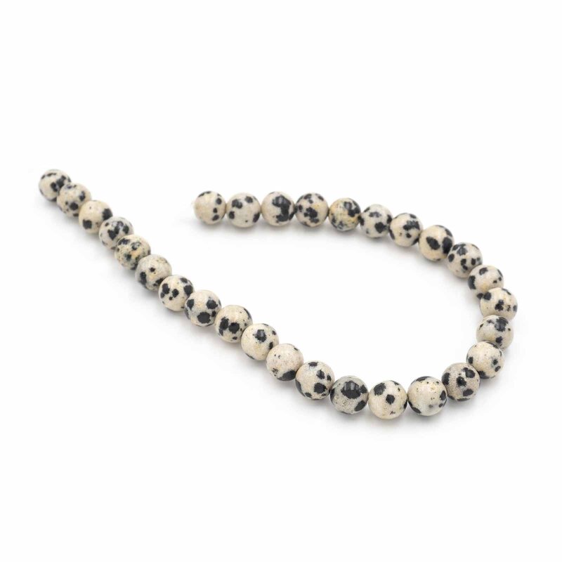 Dalmatiner Jaspis Perlen 6mm 1 Strang mit 29 Perlen