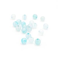  Perlen aus Achat in hellblau 6mm 20 Stück
