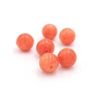 Jadeperlen in Korallen Orange 12mm 6 Stück