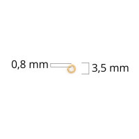 offene Biegeringe aus Edelstahl 3,5 mm in goldfarben Ionenplattiert, 10 Stück