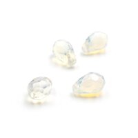 geschliffene Perlen als Tropfen aus Opalite 12x7,5mm 4 Stück