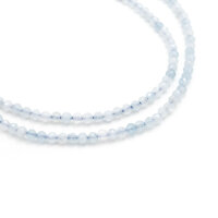 facettierte Perlen aus Aquamarin 2,5mm, 1 Strang mit ca. 80 Perlen