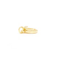 Zirkonia Anhänger als Kobra in einem Ring aus Messing mit 18K Goldbeschichtung 11 mm