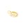 Zirkonia Anhänger als Kobra in einem Ring aus Messing mit 18K Goldbeschichtung 11 mm