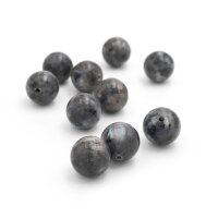 Perlen aus schwarzem Labradorit 12 mm 10 Stück
