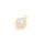 Mondstein Anhänger 925 Silber als Kleeblatt 13x10 mm Goldfarben beschichtet