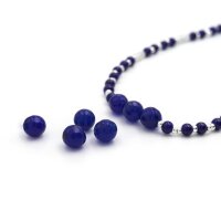 Facettierte Perlen aus Jade in Nachtblau 8 mm 10 Stück