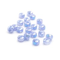kornblumenblaue Glasschliffperlen als Rondelle 8 x5 mm 20 Stück