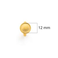 Ringrohling mit goldfarbener IP-Beschichtung für 12 mm Cabochons 2 Stück