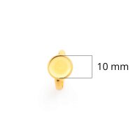 Ringrohling mit goldfarbener IP-Beschichtung für 10 mm Cabochons 2 Stück