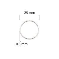 Verbinder als Ring aus 304 Edelstahl 25 mm 6 Stück