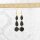 schwarze Lampwork-Perlen in verschiedenen Formen und Größen Set 145 Stück