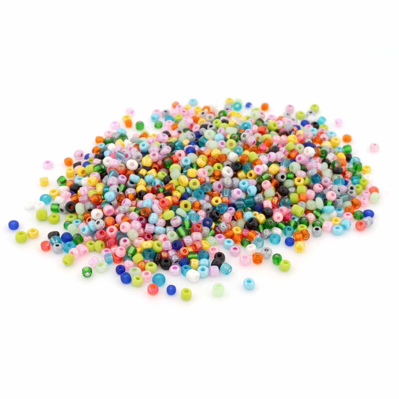 Rocailles Perlen im Farbmix 3 mm 50g ca. 1100 Stück