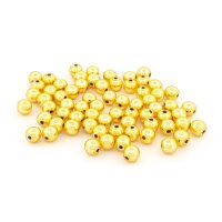 Hämatit Perlen goldfarben galvanisiert 6 mm 1 Strang ca. 70 Stück