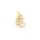 Zirkonia Anhänger als Kirsche aus Messing mit 18K Goldbeschichtung 15 mm