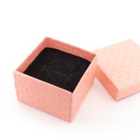 gemusterte Geschenkbox in Rosa 5x5x3,5 cm 2 Stück