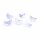 Glasperlen Mondsichel in Lavendel mit Goldfolie galvanisiert 9 x 14 mm 6 Stück
