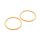Verbinder als Ring 20 mm aus 304 Edelstahl in Goldfarben Ionenplattiert 2 Stück