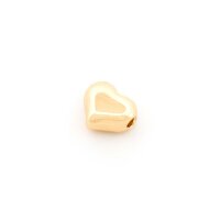 Perle als Herz 11 mm aus 304 Edelstahl mit 18K...
