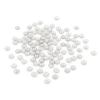 Perlkappen als Blüte 5 mm aus Messing in Platinfarben 100 Stück