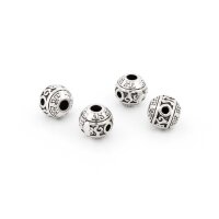 Guru-Perlen mit T-Bohrung in antik Silberfarben 10 mm 4...