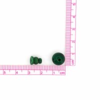zweiteilige Guru-Perle aus natürlicher Jade mit T-Bohrung in Dunkelgrün 10 mm 1 Set
