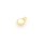 runder Anhänger mit gefasster Perle 11 mm aus 925 Silber goldfarben beschichtet
