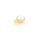 runder Anhänger mit gefasster Perle 11 mm aus 925 Silber goldfarben beschichtet